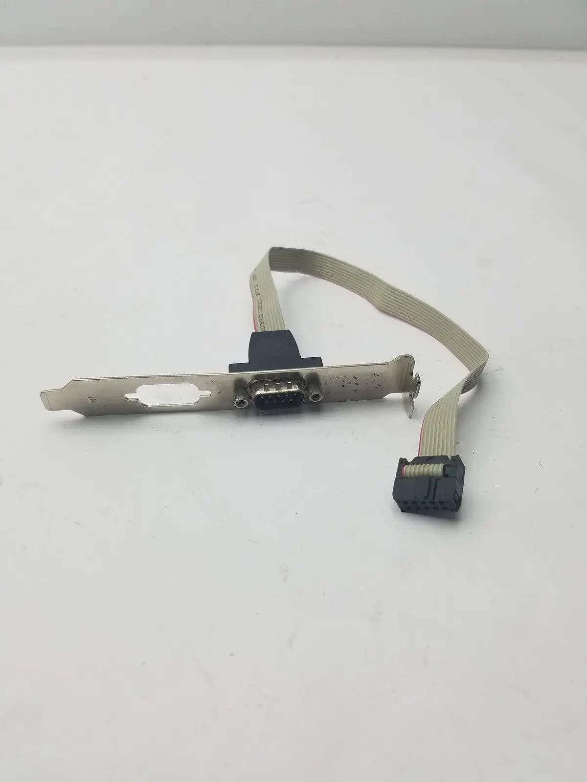 Serial 9 Pin DB9 RS232 Motherboard Com Port Ribbon Cable Connector Slot Bracket