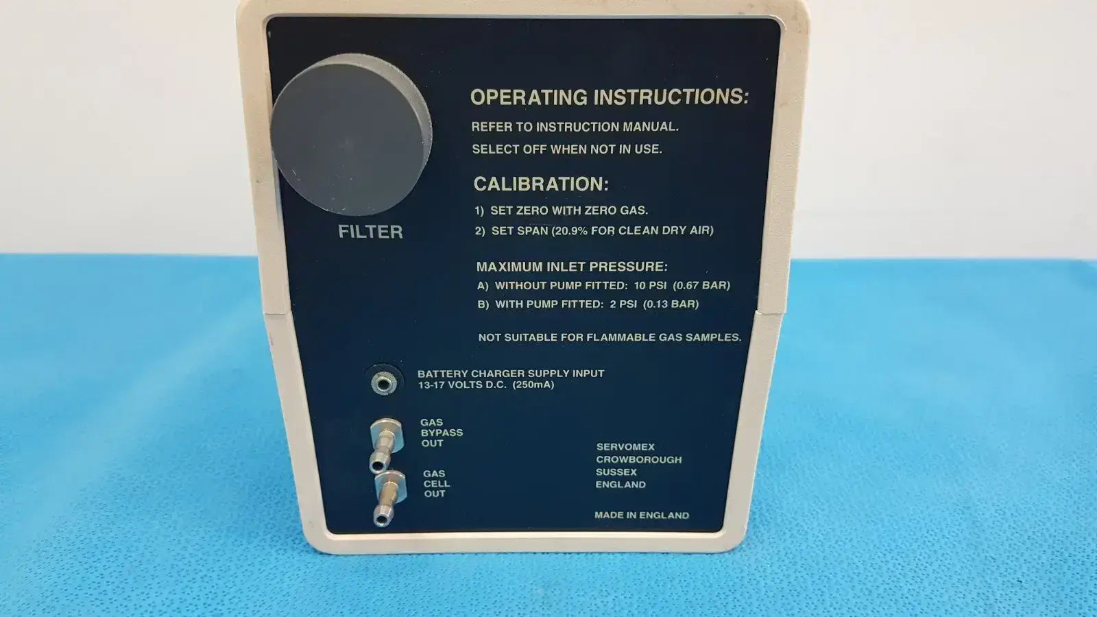 Servomex Model 572 Paramagnetic Oxygen Analyzer – Calibrated O2