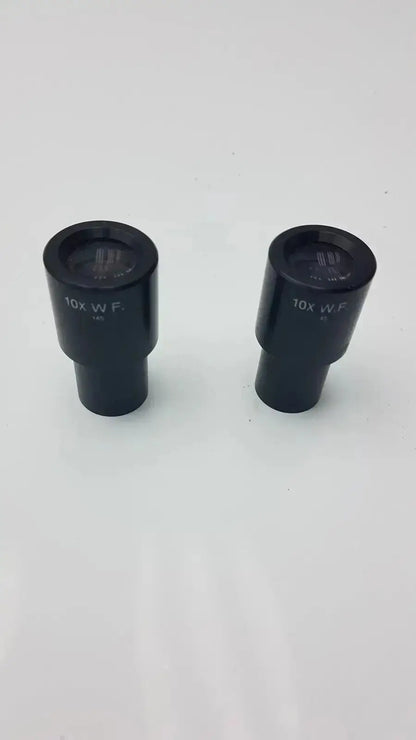 Set of 2 black american optical 10x wide field binocular lenses for model cat 145 optical precision use