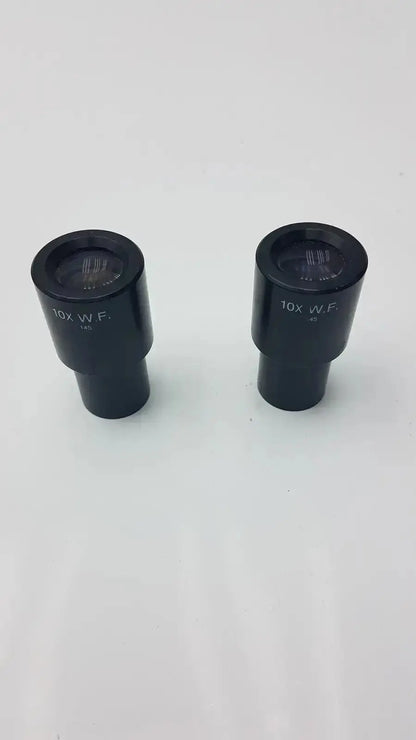 Set of 2 black american optical 10x wide field loupe cat 145 for precise optical inspection tasks