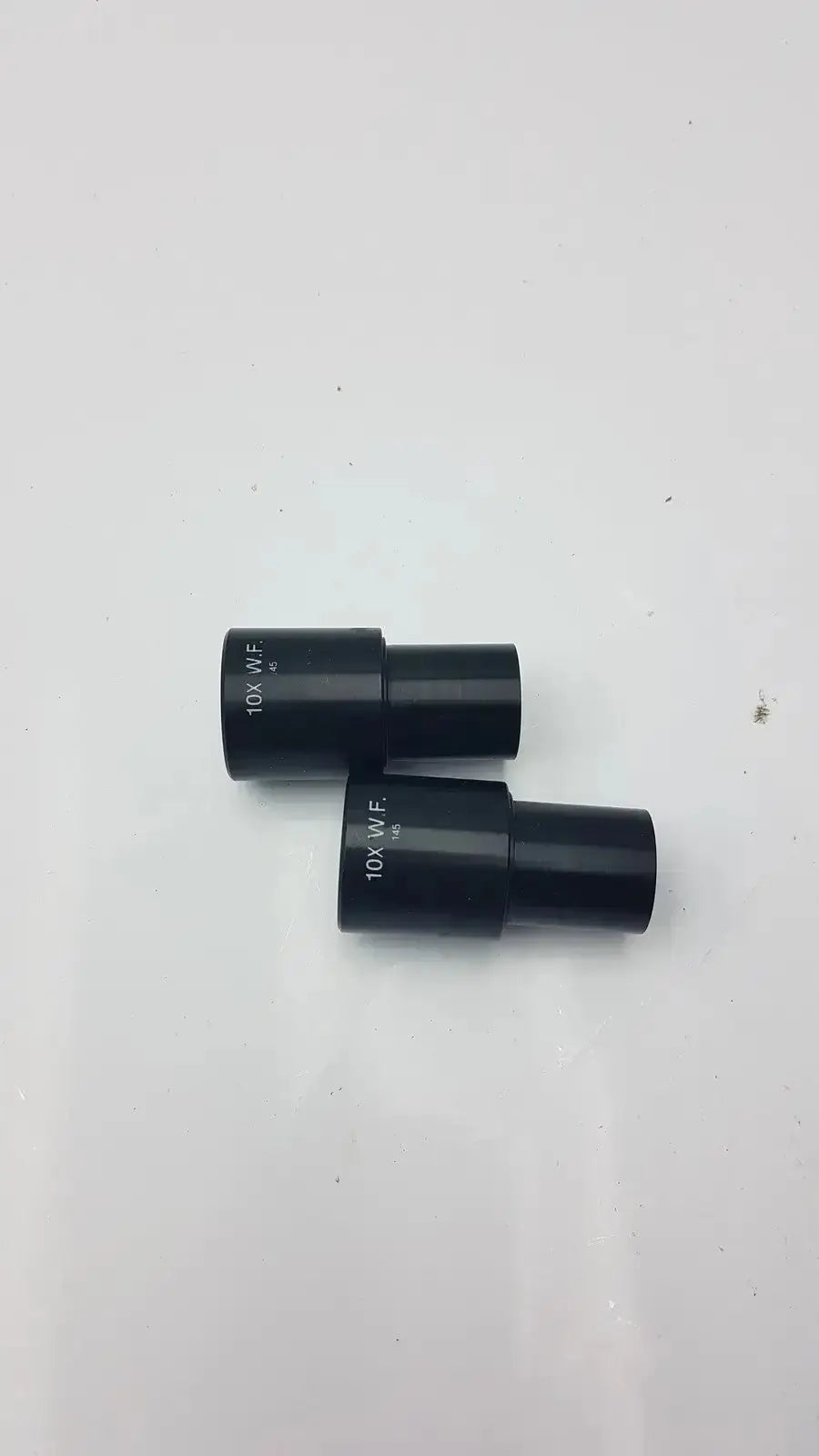 Set of 2 black american optical 10x wide field loupe magnifiers for detailed inspection and optical use