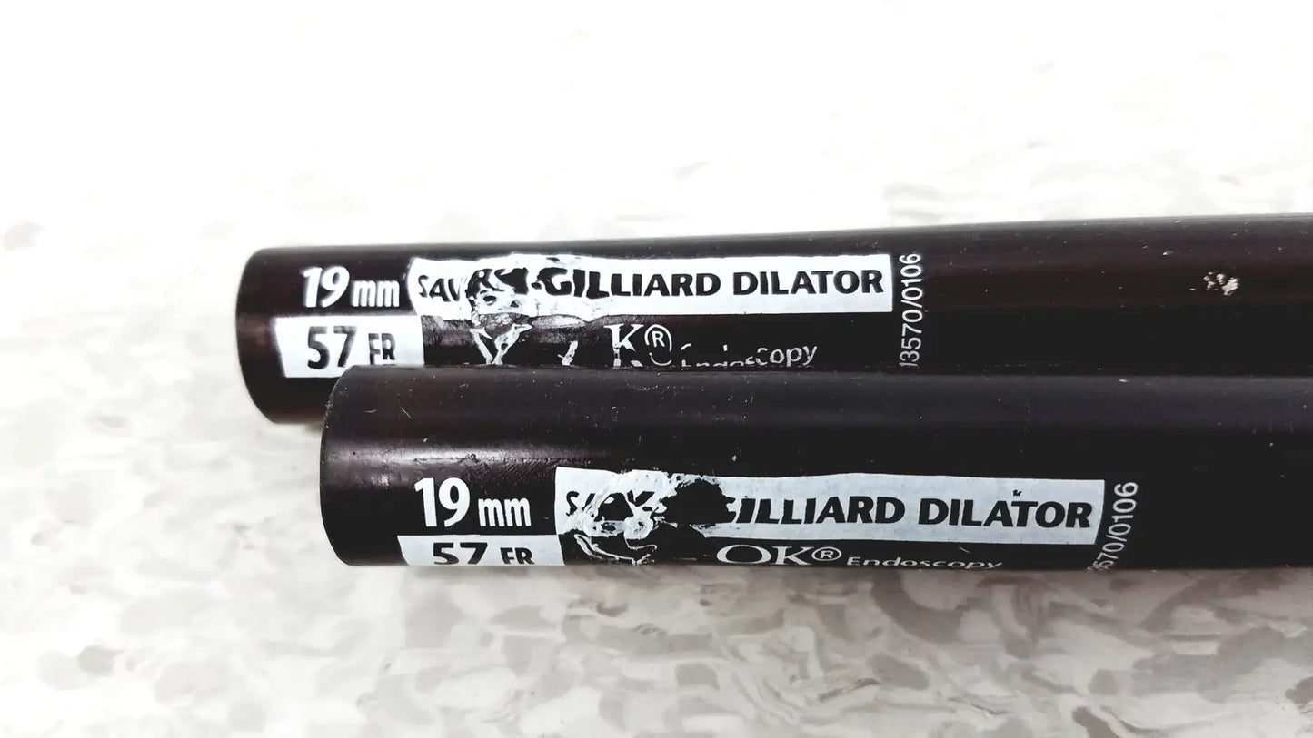 Set of 2 Savary Gilliard Dilator COOK Endoscope 19mm 57fr