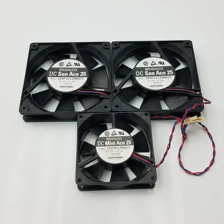 Set of 3 Brushless DC San Ace 25 109p1212m4021 - Axial Fan