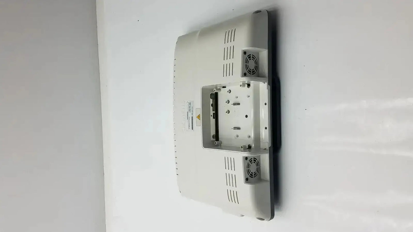 White plastic back side of siemens kt-lm215fds fhd flat panel panel display monitor with ventilation grilles and fans