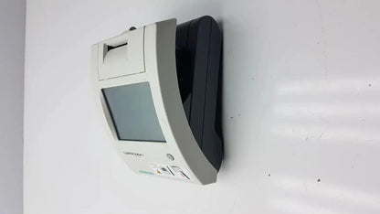 Gray and black siemens clinitek status analyzer medical device with touchscreen display for laboratory analysis