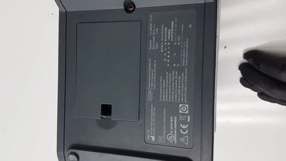 Black plastic siemens clinitek status analyzer backside with technical specifications and certification label