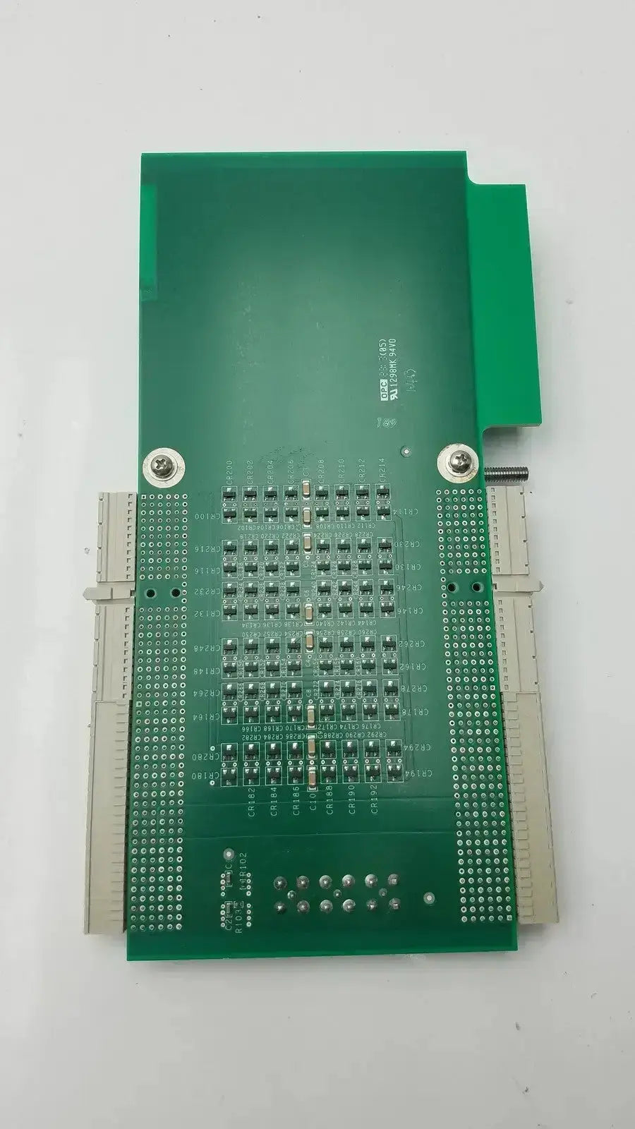Green printed circuit board with soldered components and beige connectors for siemens sc2000 ultrasound extender board