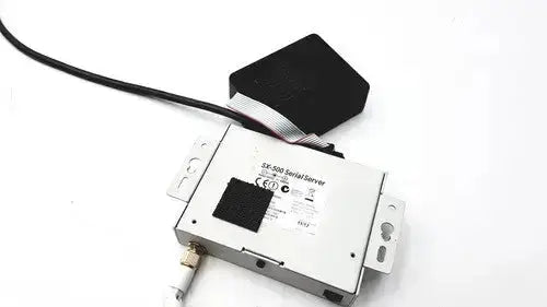 Silver-colored metal silex technology sx-500 device server with black rectangular component for authorized purchaser use