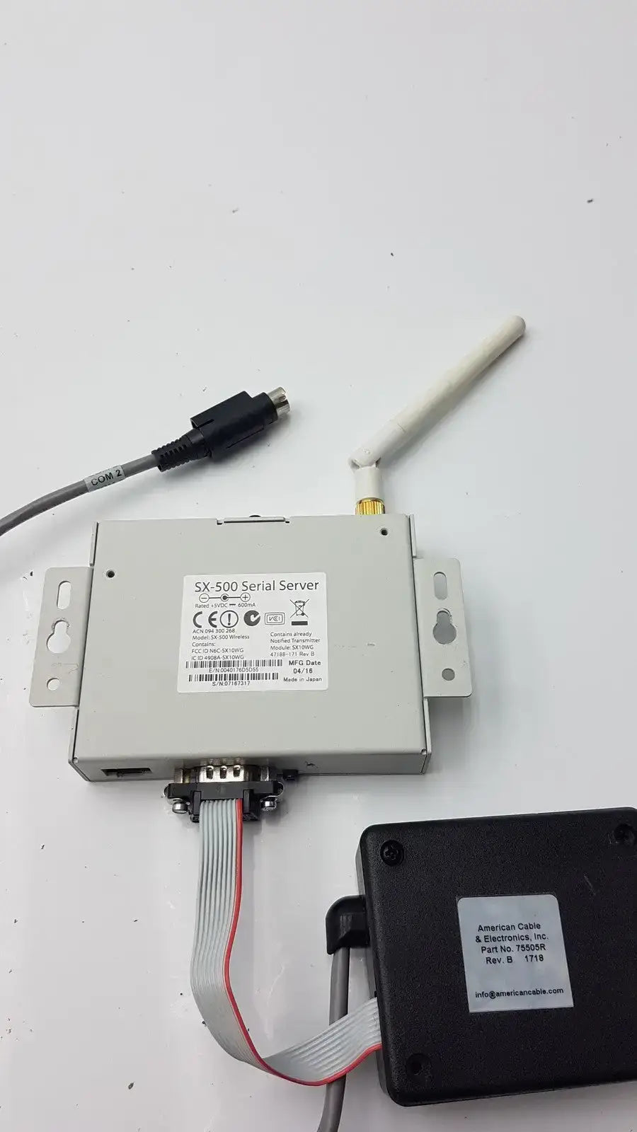 Silex Technology SX-500 Serial Server With American Cable Part 75505R - Device