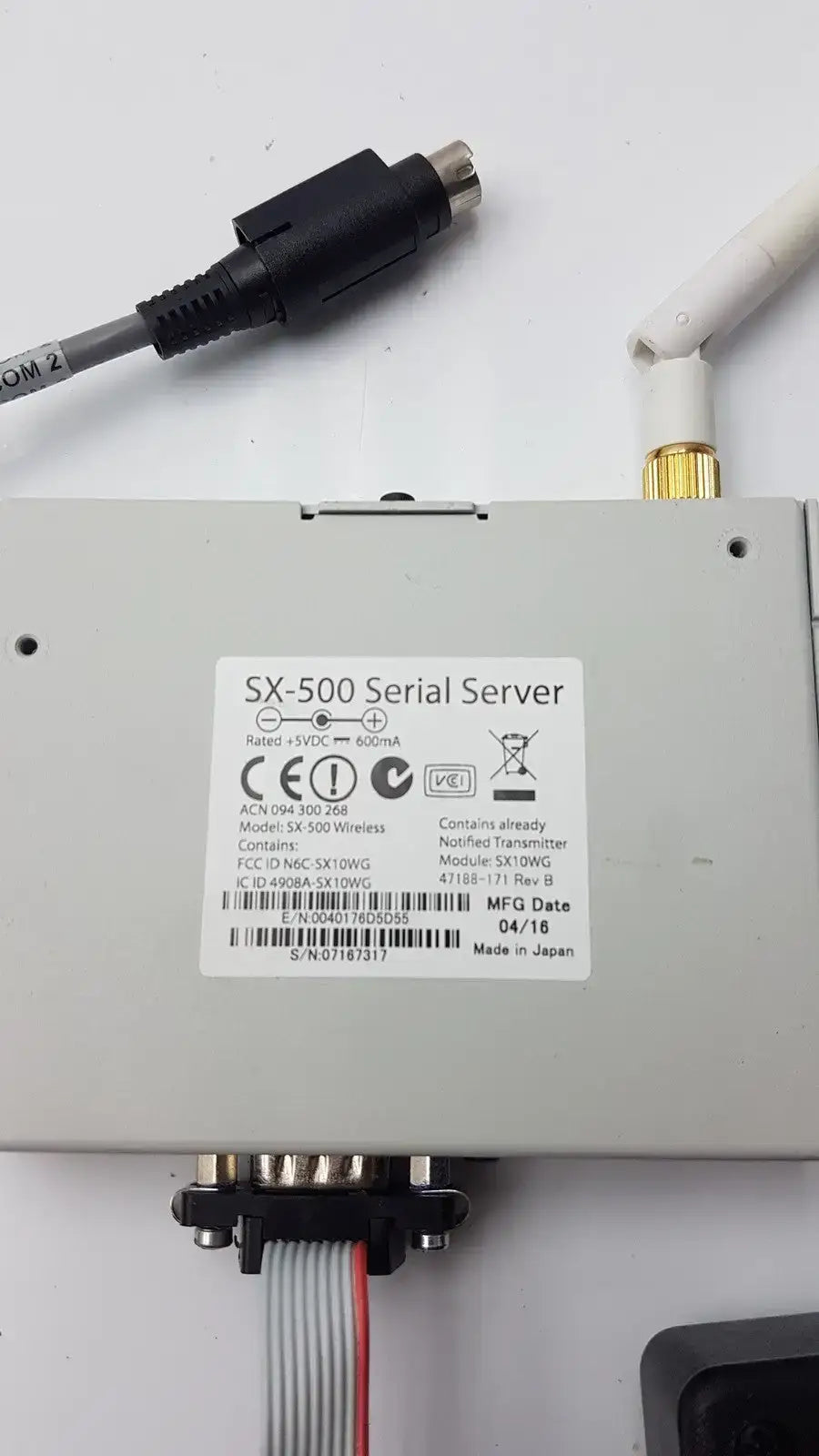Silex Technology SX-500 Serial Server With American Cable Part 75505R - Device