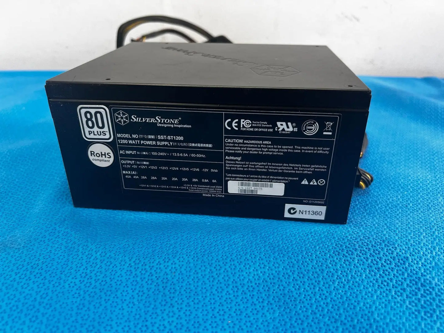 SilverStone 80 Plus SST-ST1200-G 1200W Strider Gold 80 Plus Gold Power Supply