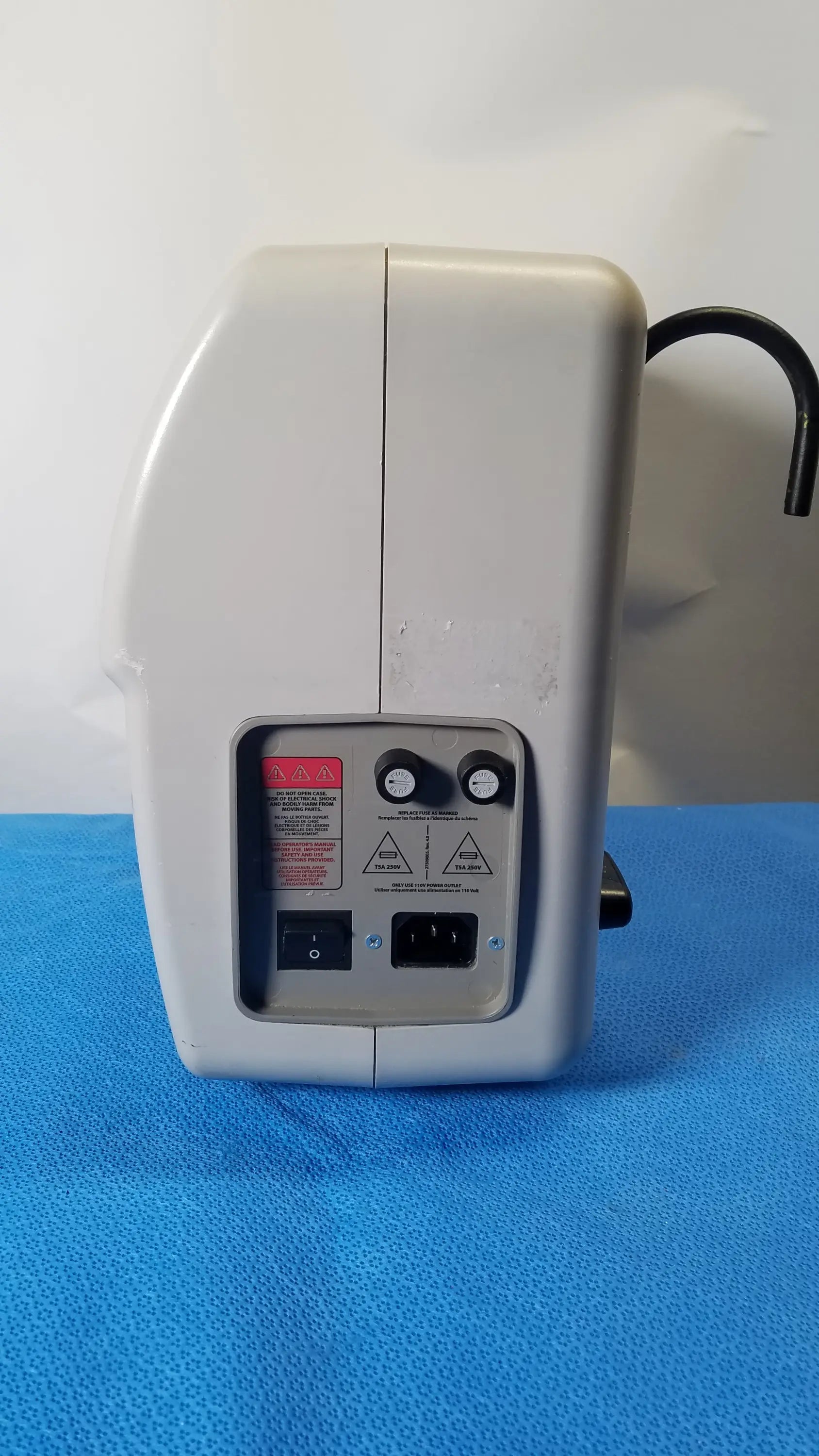 Gray Sizewise Sapphire low air loss mattress pump with curved black handle and control panel for buy used medical equipment