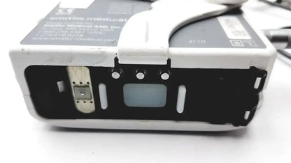 White and black smiths medical cadd-solis 2110 infusion pump with digital display and polemount adapter for medical use
