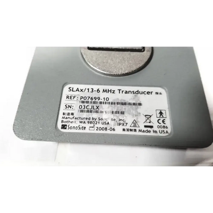 Sonosite SLAx/13-6 MHz Ultrasound Transducer Ref. P07699-10