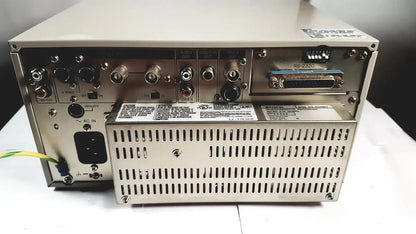 Silver metallic sony svo-9500md medical svhs vhs with multiple input output ports and ventilation grille back view
