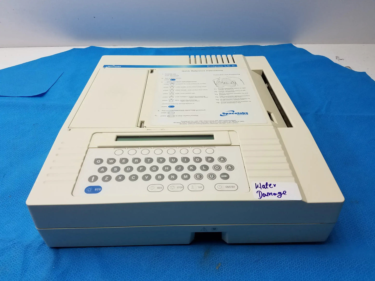 Spacelabs 92304 Eclipse LE II ECG KEG Electrocardiograph Machine