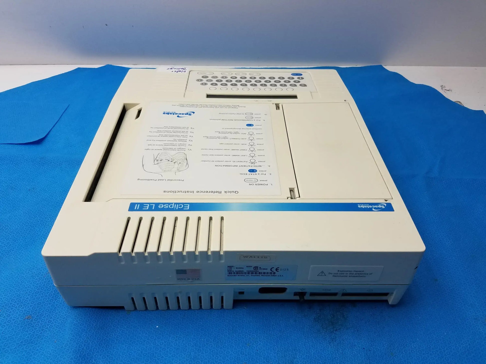 Spacelabs 92304 Eclipse LE II ECG KEG Electrocardiograph Machine