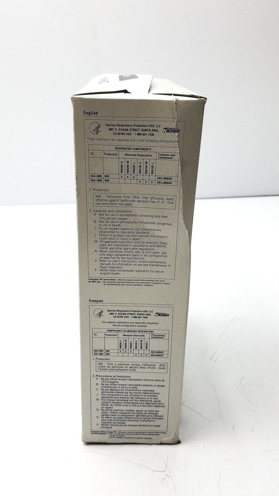 Sperian 14110322 SAF-T-FIT N9510F Flat Fold Respirators - Disposable Respirator