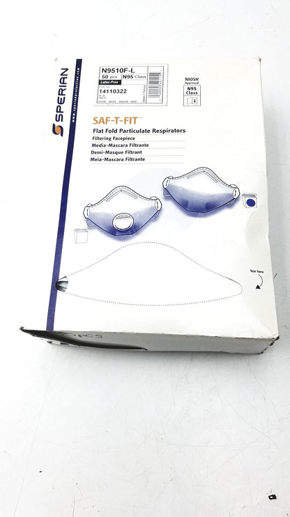 Sperian 14110322 SAF-T-FIT N9510F Flat Fold Respirators - Disposable Respirator