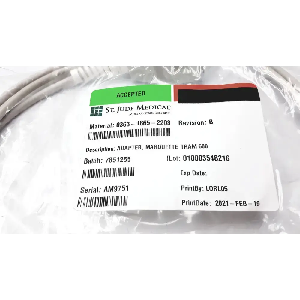 St. Jude Medical Adapter Marquette Tram 600 - Patient Monitor