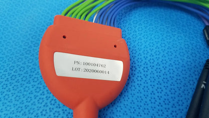Orange plastic st jude medical ibi-85931 inquiry diagnostic connecting cable with multiple colored cables attached