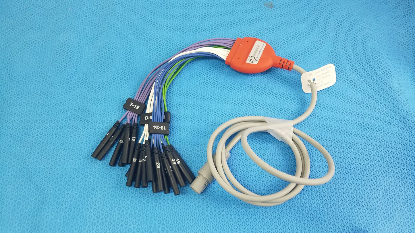St Jude Medical IBI-85931 medical equipment connecting cable with orange gray jacket and labeled electrode wires