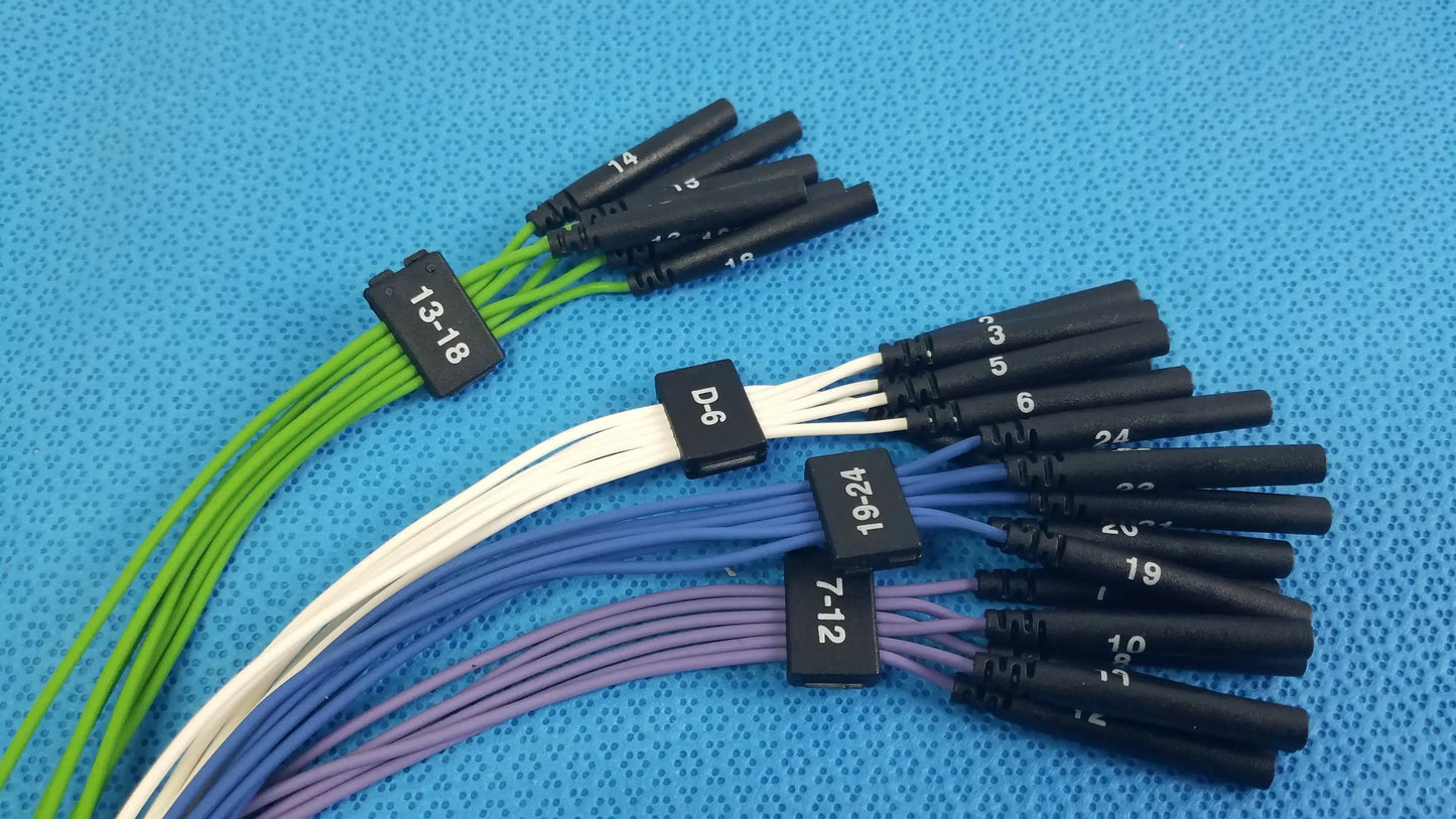 Multicolored St Jude Medical IBI-85931 connecting cable with black plastic connectors for medical equipment diagnostics