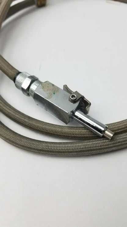Stainless Steel Braided Cable/Hose for Water or Air with Valve - Dental Unit Hose