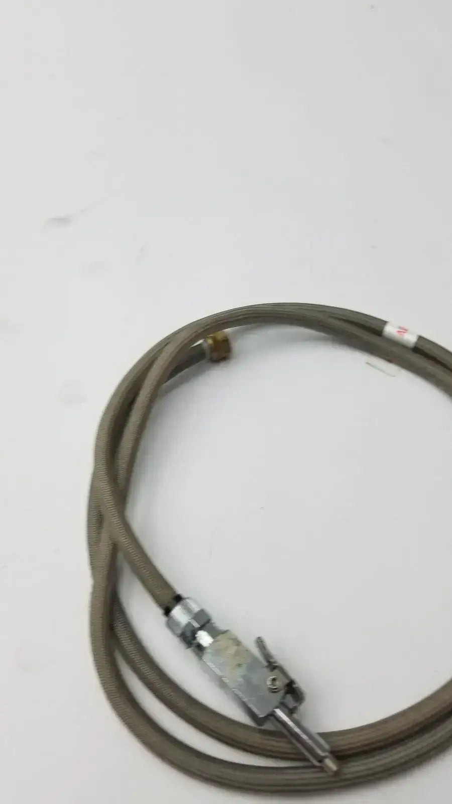 Stainless Steel Braided Cable/Hose for Water or Air with Valve - Dental Unit Hose
