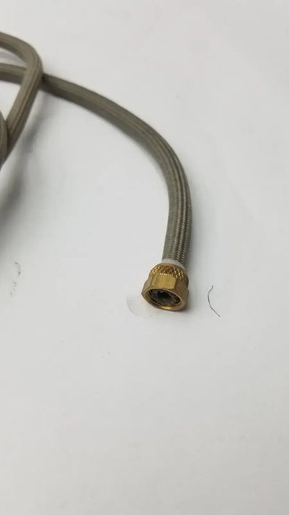 Stainless Steel Braided Cable/Hose for Water or Air with Valve - Dental Unit Hose