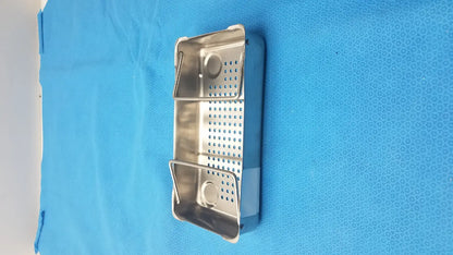 Stainless Steel Sterilization Basket 9x5x1.75 in Mini Medical Instrument Tray