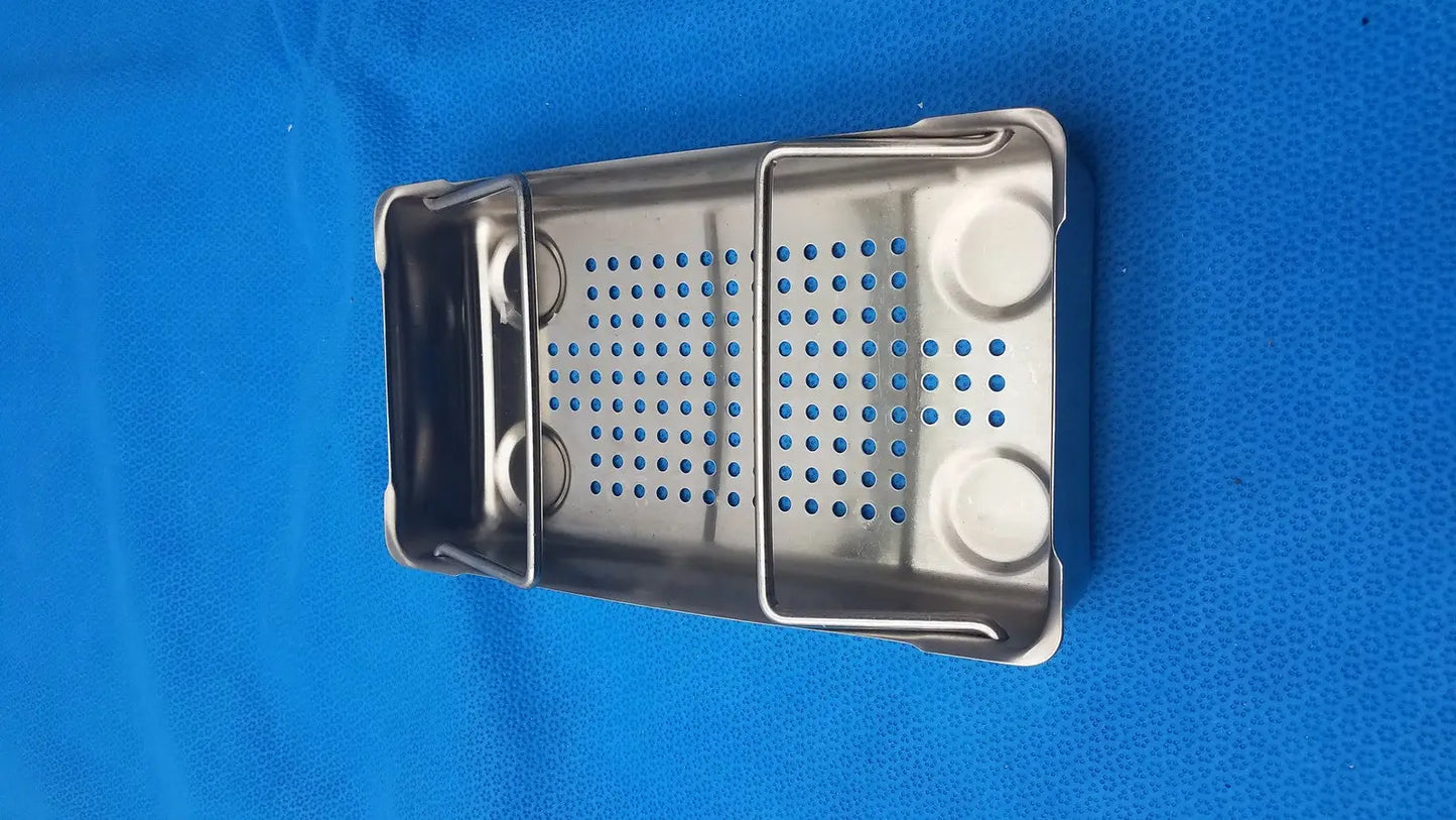 Stainless Steel Sterilization Basket 9x5x1.75 in Mini Medical Instrument Tray
