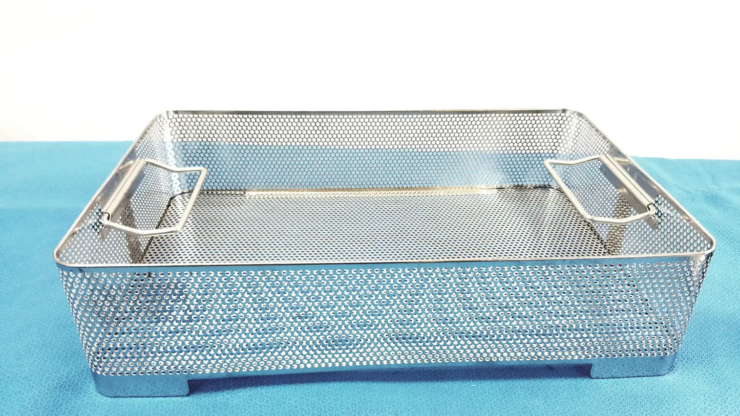 Stainless Steel Sterilization Basket Tray Surgical Instrument
