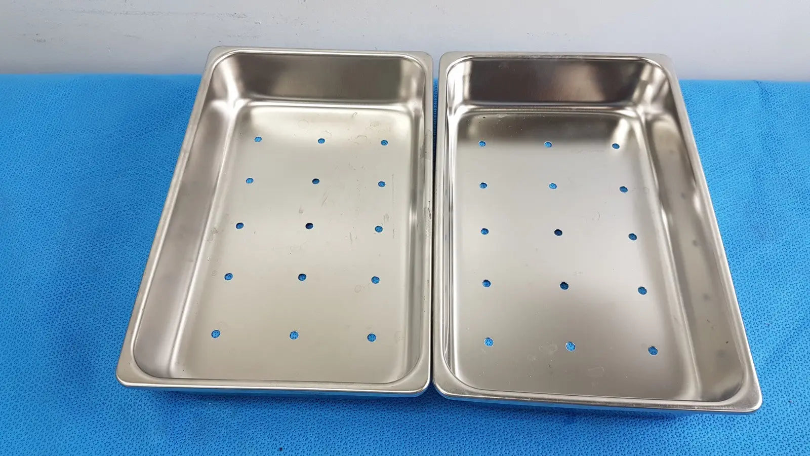 Stainless Steel Surgical Instrument Tray — Durable Medical Utility Tray lot of 2