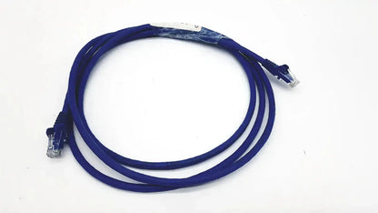 StarTech.com blue Cat 6 utp patch cable with black RJ45 connectors and white label for reliable network connections