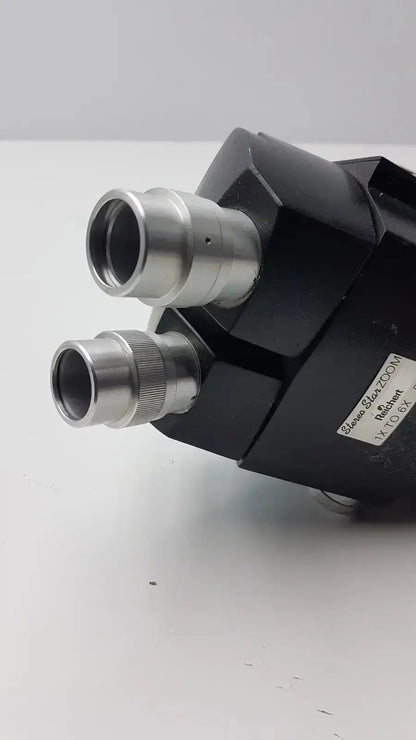 Black and silver Reichert stereo star zoom microscope with 1x to 6x magnification for detailed observation