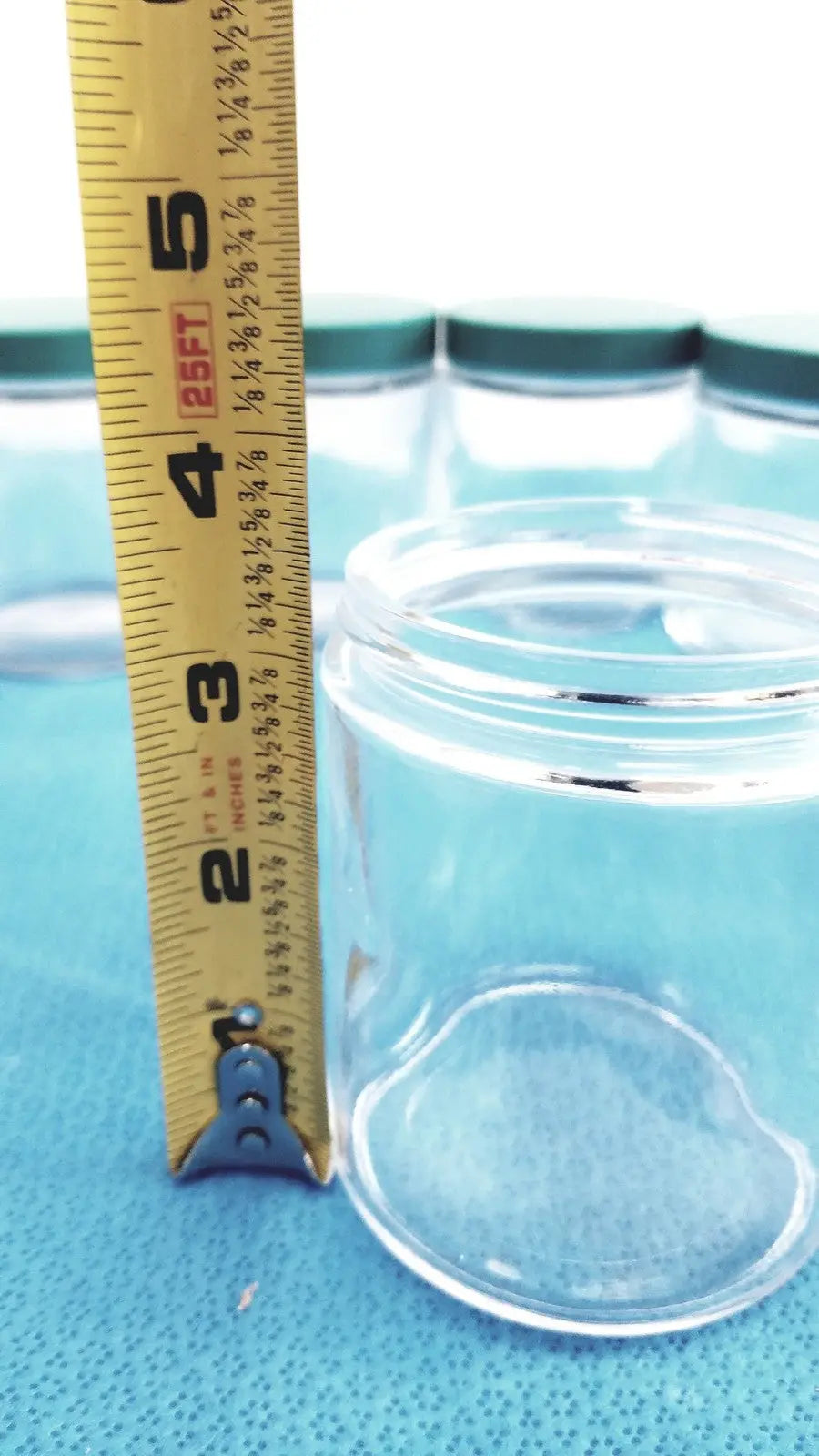 Straight Round Sided Leak Proof Jar with Plastic Lid 3.5 X 3 In Lot of 6 - Specimen Container