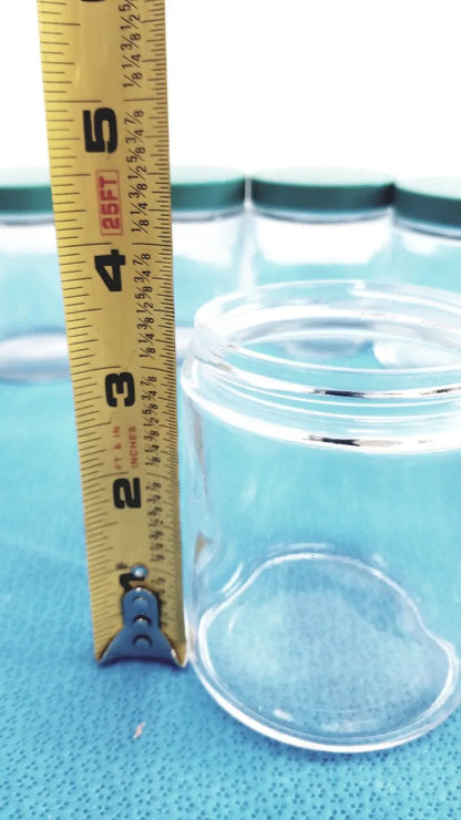 Straight Round Sided Leak Proof Jar with Plastic Lid 3.5 X 3 In Lot of 6 - Specimen Container
