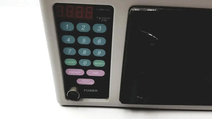 Silver stratagene uv stratalinker 2400 uv crosslinker with black panel teal pink buttons red display used medical equipment for sale