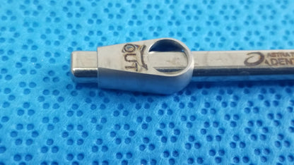 Silver metallic dental handpiece with textured grip and engraved markings for ultrasonic cleaning and reuse medical equipment