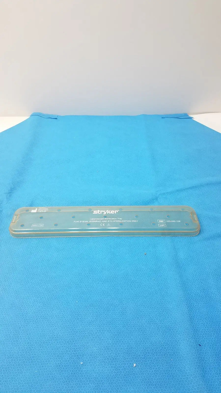 Stryker 233-032-108 Laparoscope Sterilization Tray Lid – Stainless Steel/Plastic
