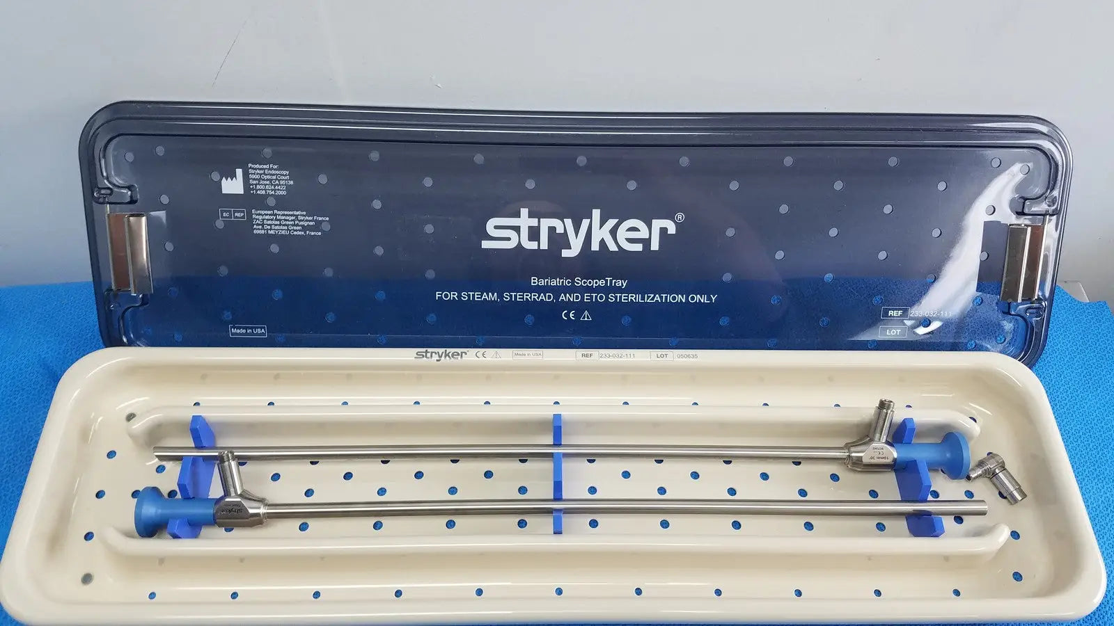 Stryker 502-210-010 Ideal Eyes 10mm 30°/10mm 0° Autoclavable with Trey