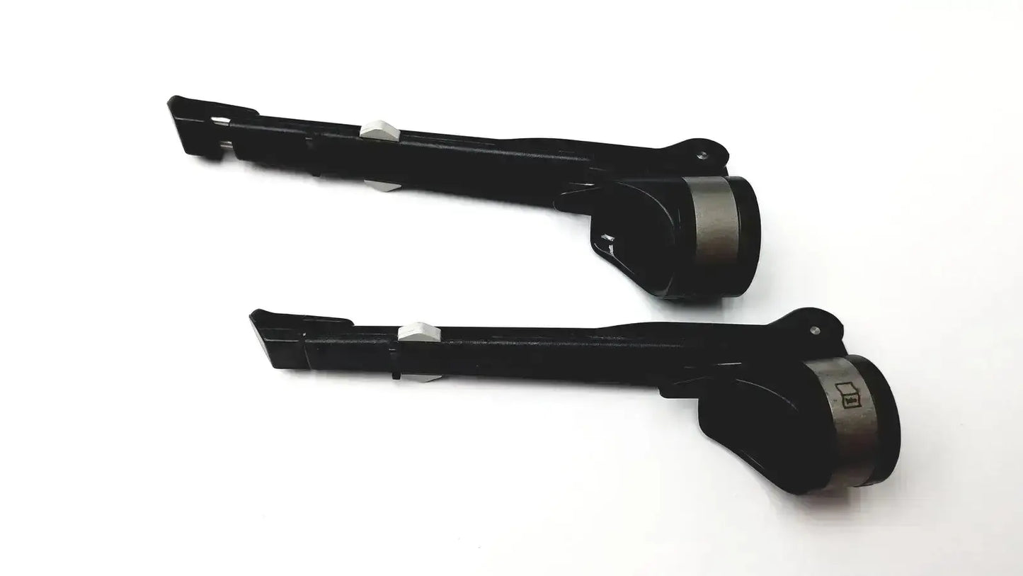 Black plastic and metal camera lens mount adapters with silver rings compatible with stryker 5400-277 core sterilization case