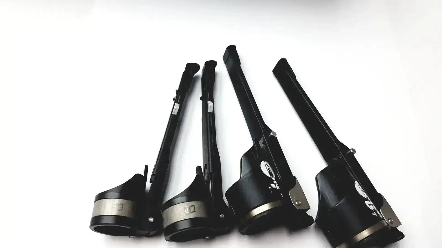 Black and silver industrial-grade impact wrenches with ergonomic handles in stryker 5400-277 core sterilization case