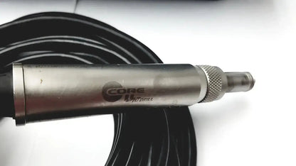 Silver metallic cylindrical sensor with knurled threaded end and black cable for stryker 5400-277 core sterilization case