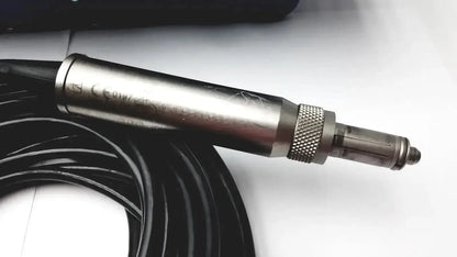Silver cylindrical sensor with knurled metallic grip and black coiled cable for stryker 5400-277 core sterilization case