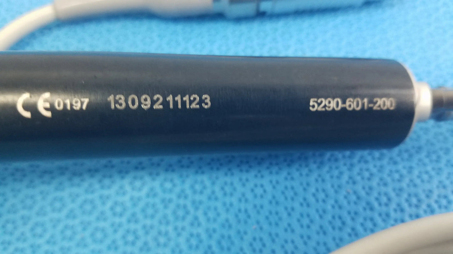 Stryker essx microdebrider handpiece 5290-601-200 black cylindrical medical equipment with silver connector by smiths medical