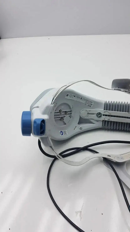 White and blue electric hair dryer with ribbed grip handle for stryker flyte helmet ref 0408-600-000 use