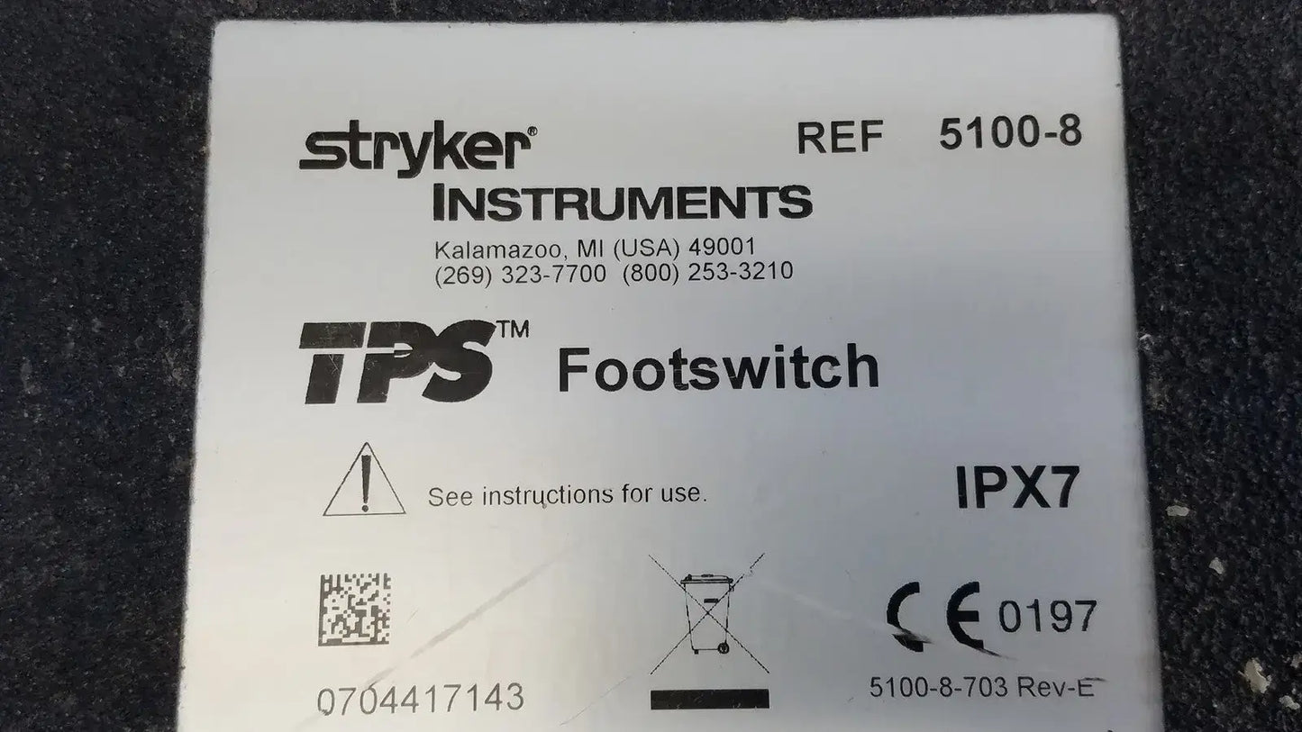 Stryker IPX7 5100-8 Foot Pedal Switch