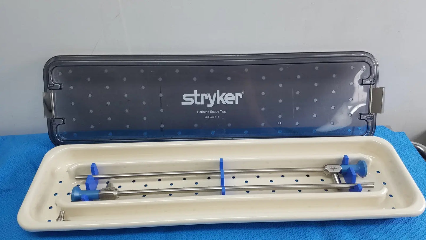 Stryker Lot of 2, Autoclavable 134ºC Scope 502-210-030 With Sterilization Tray